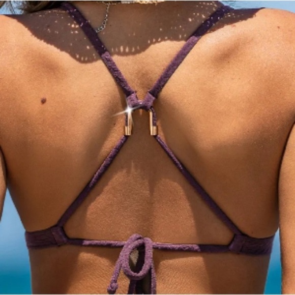 🆕 Cupshe S/M Plum Spritz Purple Bikini Set - Picture 4 of 8